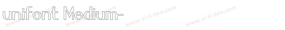 unifont Medium字体转换